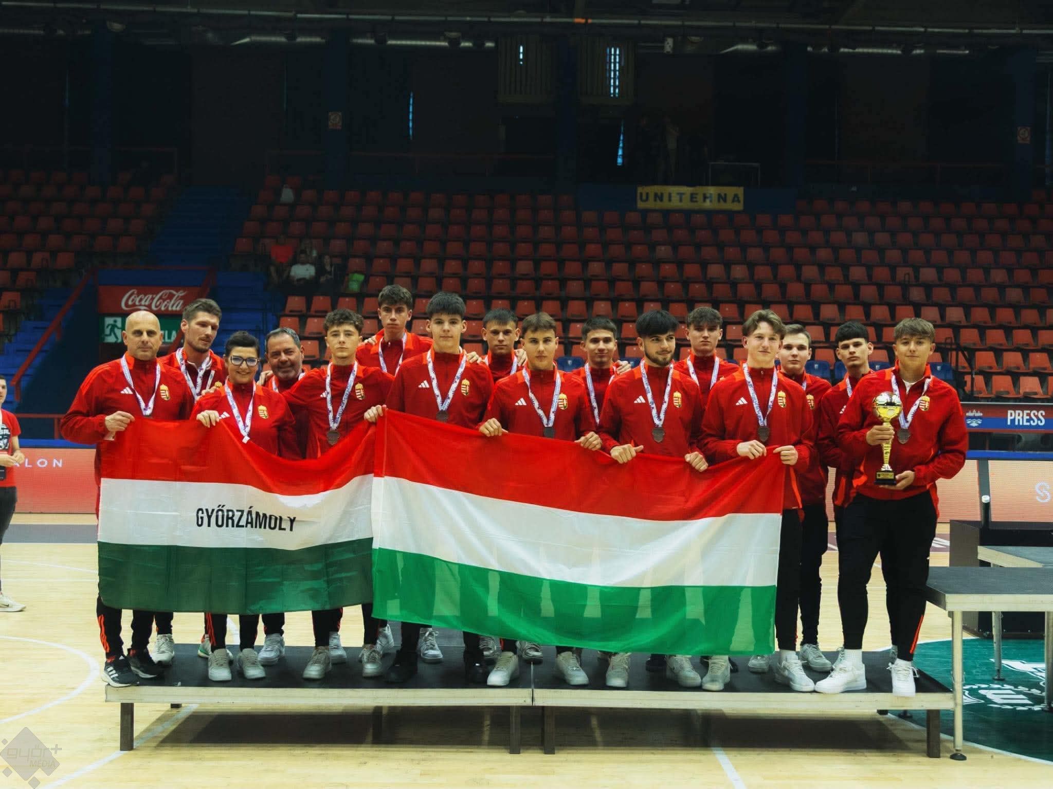Bronzérmet szerzett a győri Bercsényi csapata az U18-as futsal Európa-bajnokságon
