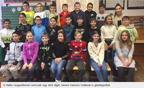 A mosonmagyaróvári Haller-iskola negyedikeseinek sikere a Világ Legnagyobb Tanórája pályázaton